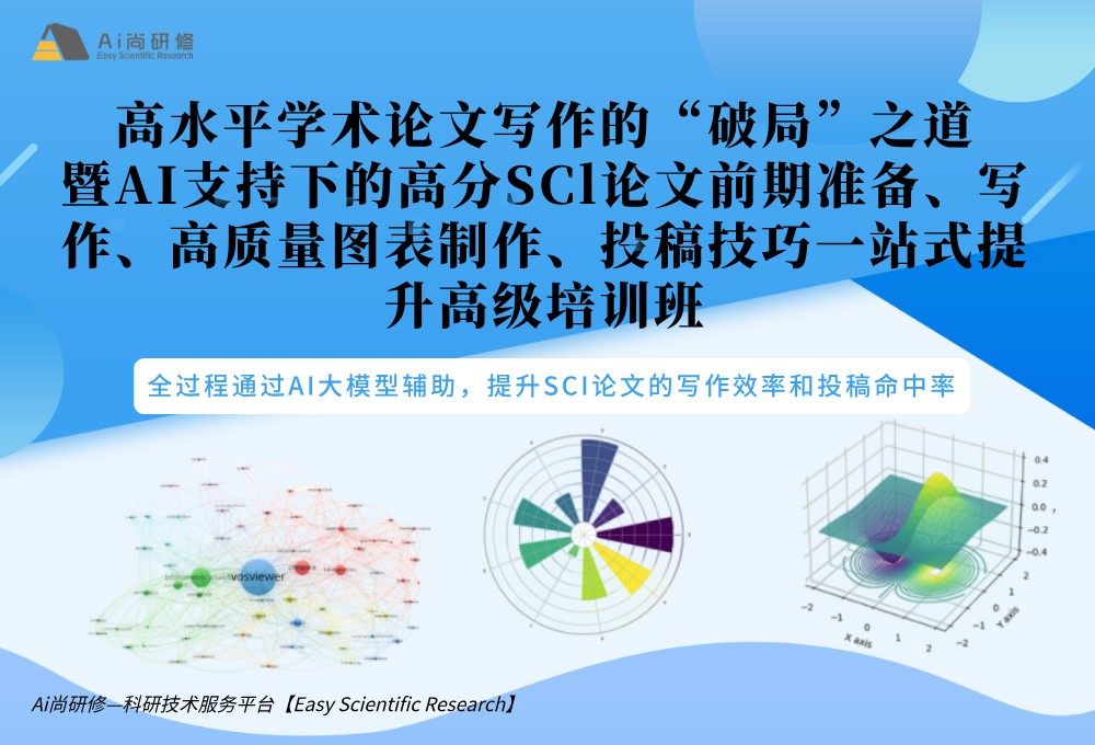 高水平学术论文写作的“破局”之道暨AI支持下的高分SCl论文前期准备、写作、高质量图表制作、投稿技巧一站式提升高级培训班